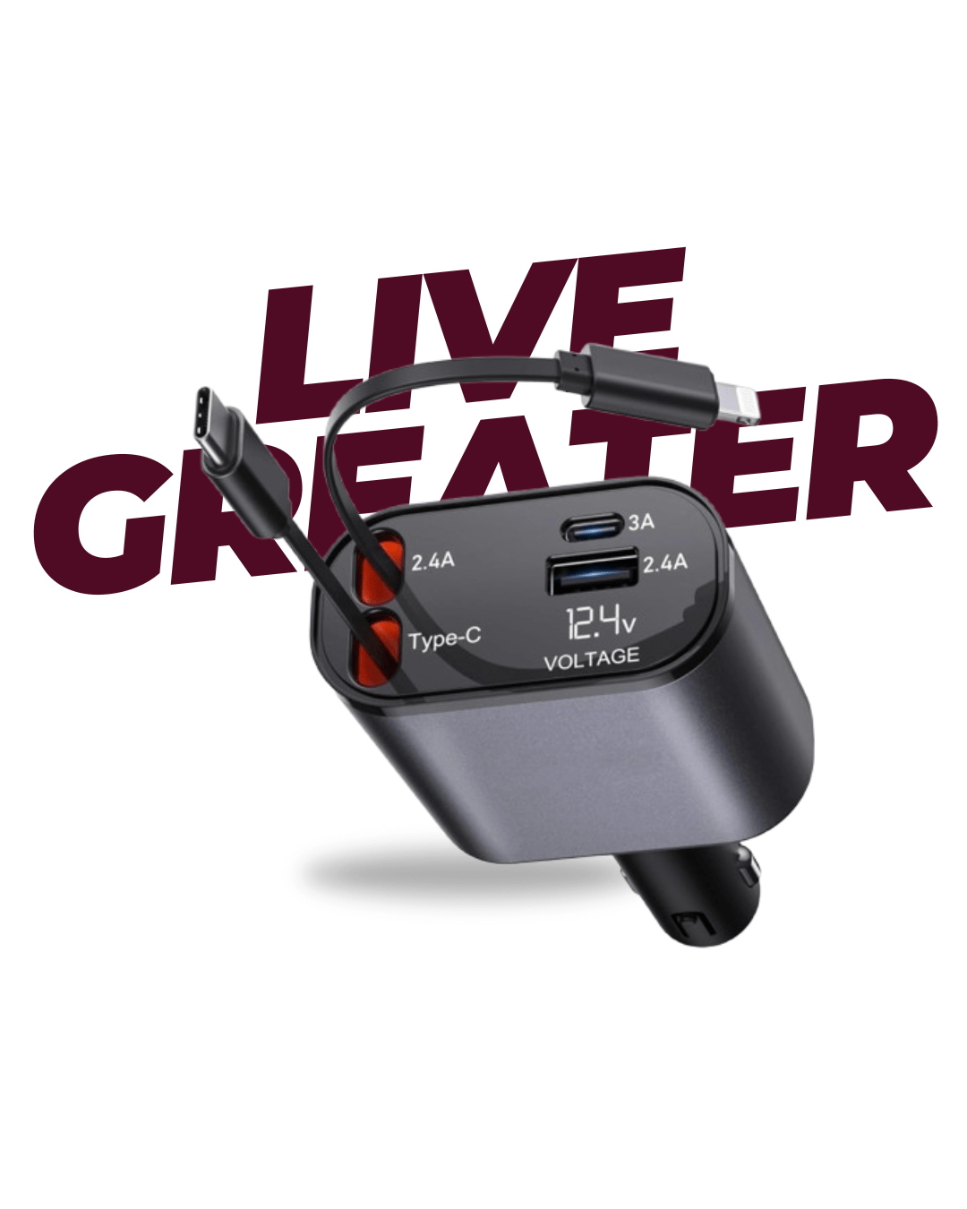 DriveSync FlexCharge 360 – The Ultimate Smart Charging Hub for Your Car