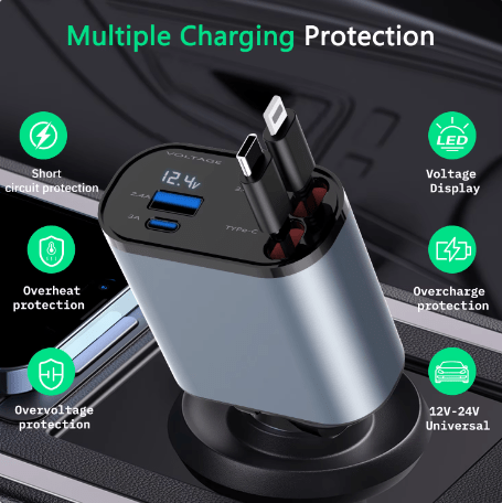 DriveSync FlexCharge 360 – The Ultimate Smart Charging Hub for Your Car