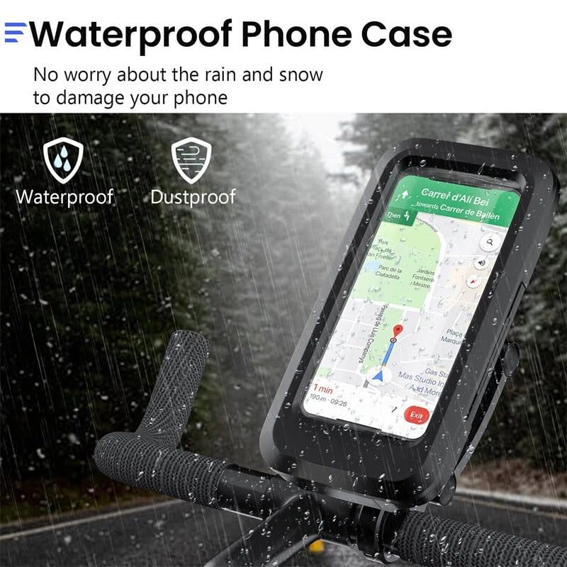 LiveGreater Roadgrip - Waterproof Bike Phone Mount with 360° Screen Rotation