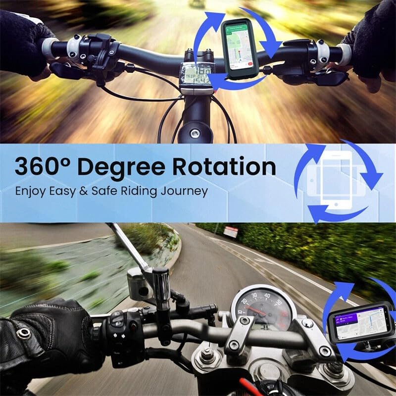 LiveGreater Roadgrip - Waterproof Bike Phone Mount with 360° Screen Rotation