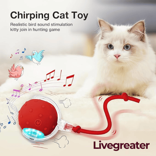 LiveGreater™ Smart Chase Pro – Rechargeable 360° Interactive Cat Toy