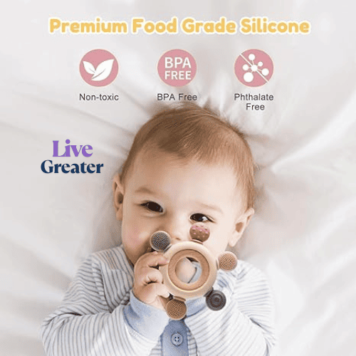 SoothingTouch Baby Ring Teether – Safe, Soft & BPA-Free for Happy Teething!