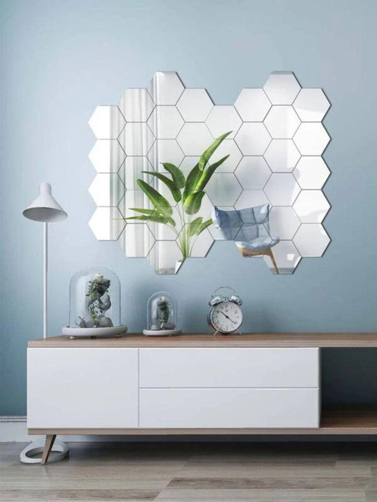 Aesthetic Hexagon Mirrior Wall stickers