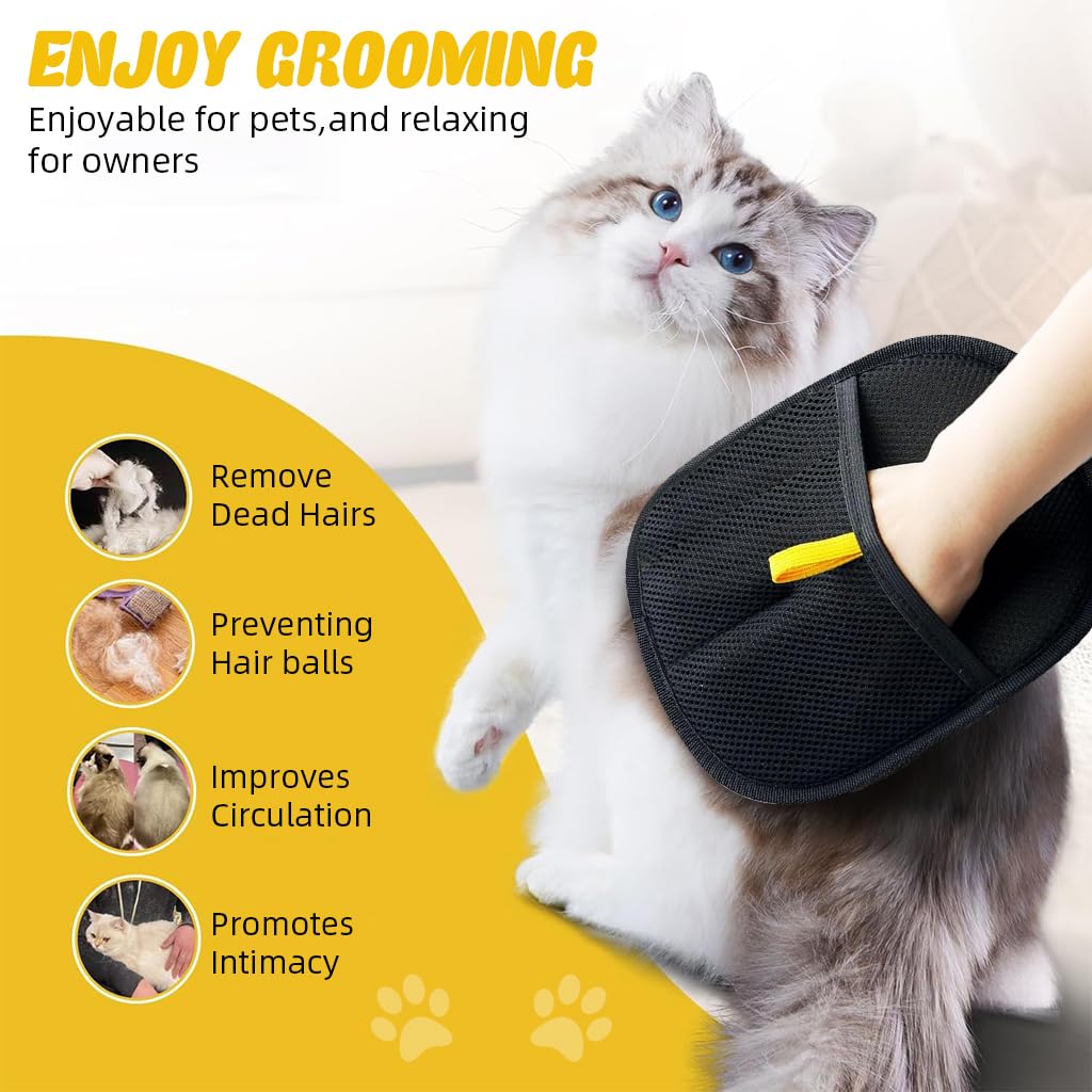 LiveGreater FurEase™ - Pet Hair Removal Gloves with Grooming & Cleaning Function