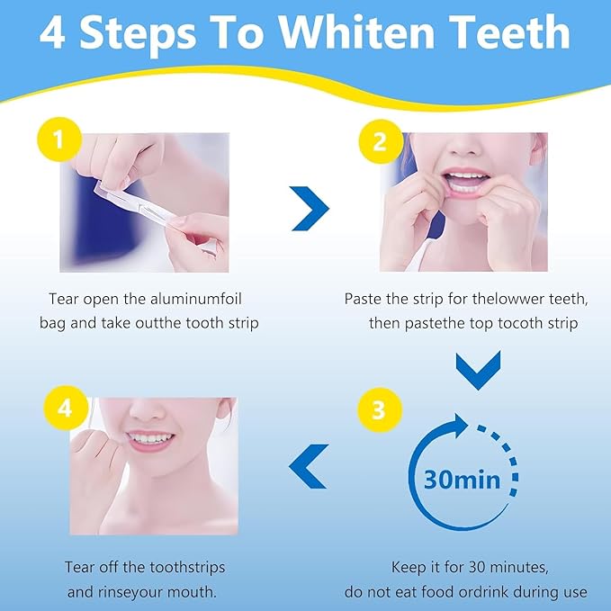 LiveGreater SmileStrips - Teeth Whitening Strips – Enamel Safe | 14 Strips