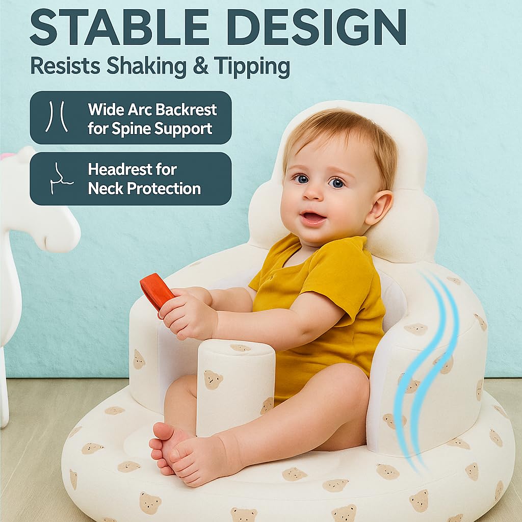 LiveGreater AirCuddle™ - Inflatable Baby Sofa with Pump Inside