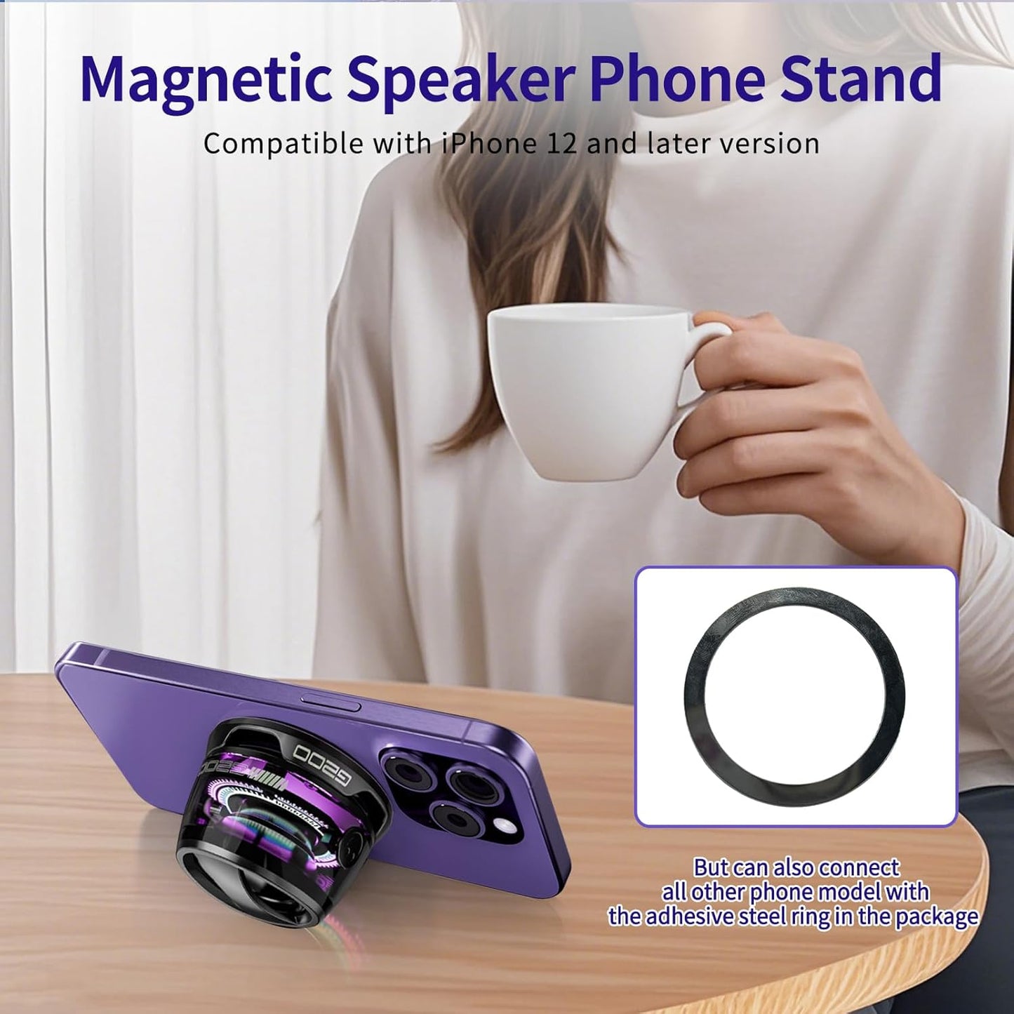 LiveGreater | SoundGem™ Pocket Aura Speaker | Mini Magnetic Bluetooth Speaker