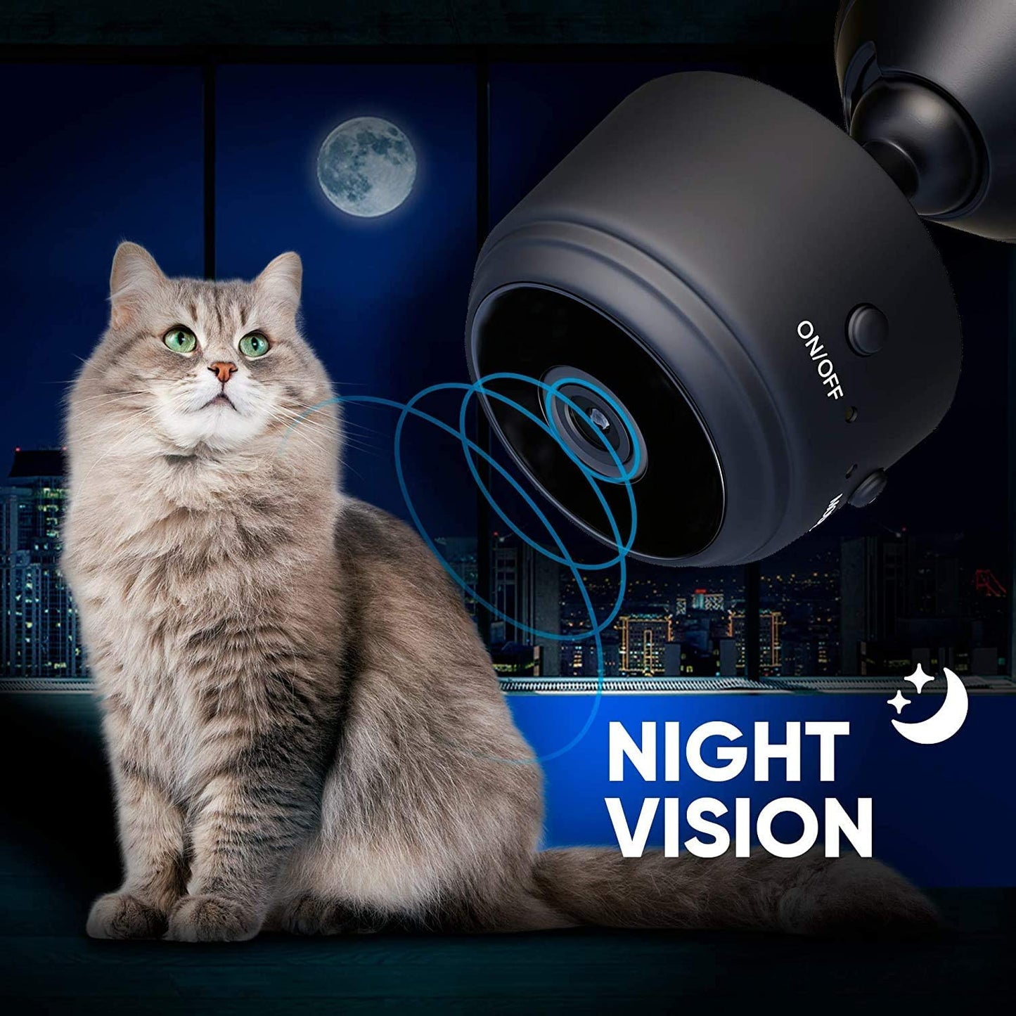 NanoGuard Ultra: Compact Magnetic WiFi Security Camera