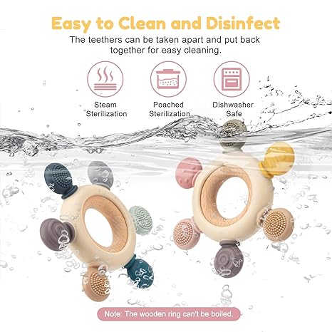 SoothingTouch Baby Ring Teether – Safe, Soft & BPA-Free for Happy Teething!
