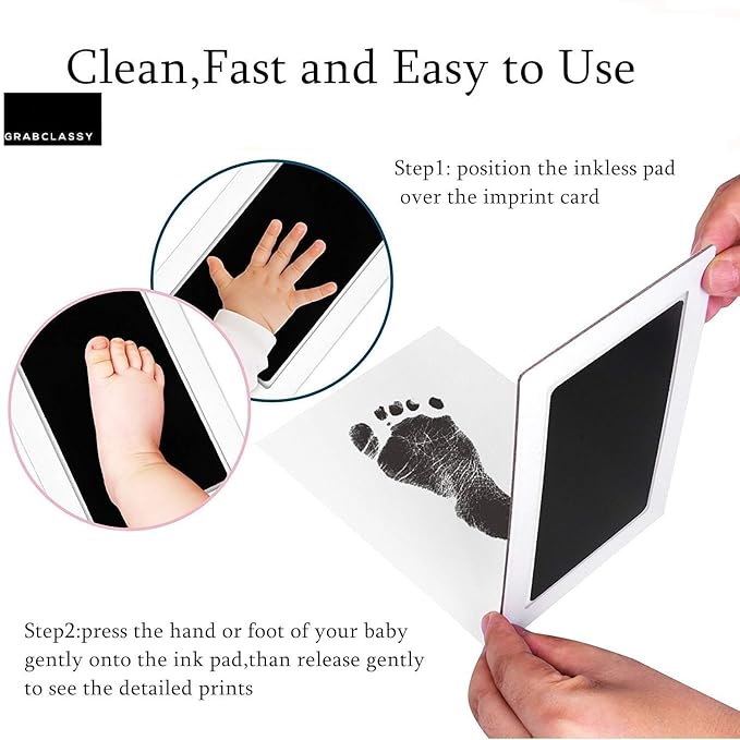 Tiny Treasures Memory Kit – Inkless Baby Hand & Footprint Set