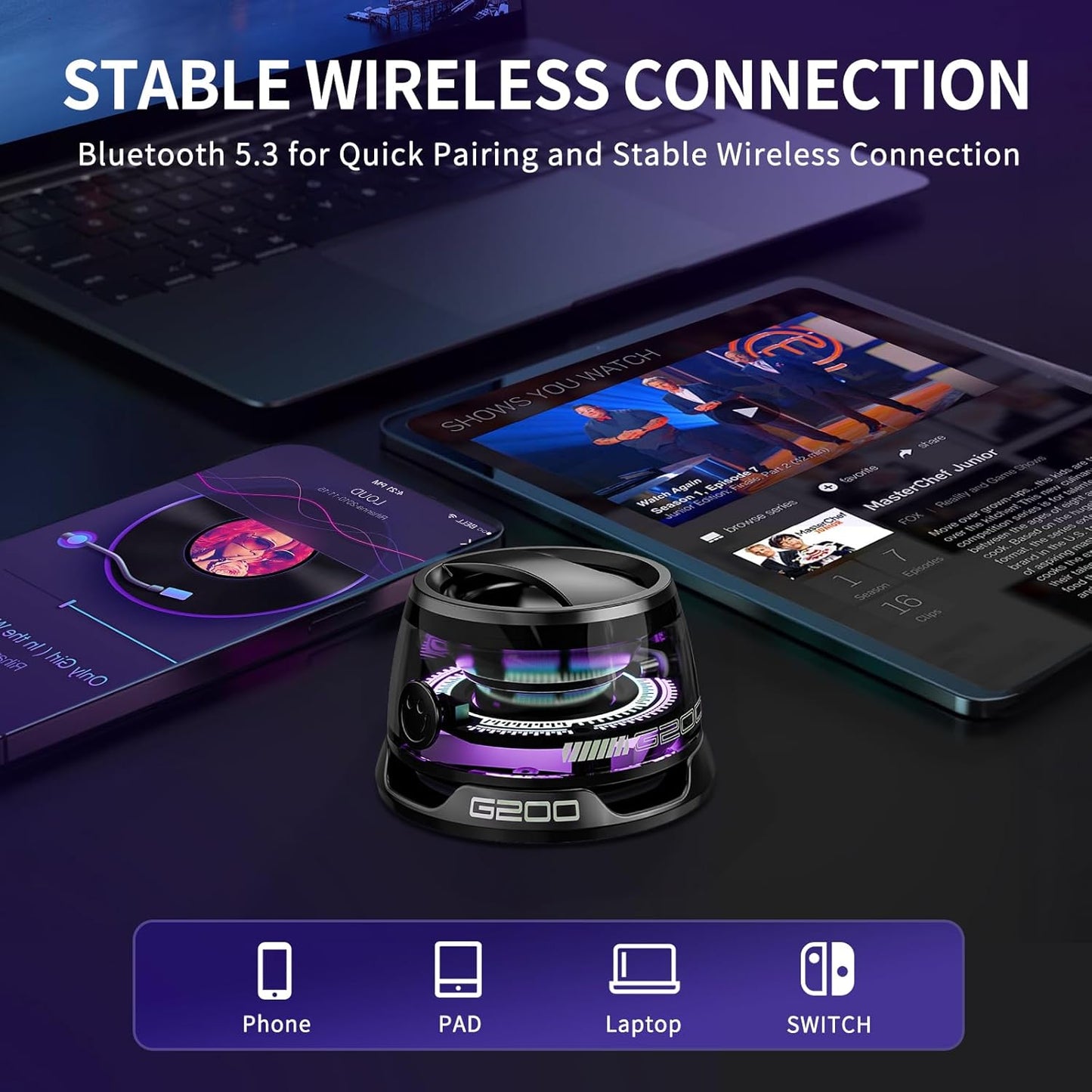 LiveGreater | SoundGem™ Pocket Aura Speaker | Mini Magnetic Bluetooth Speaker