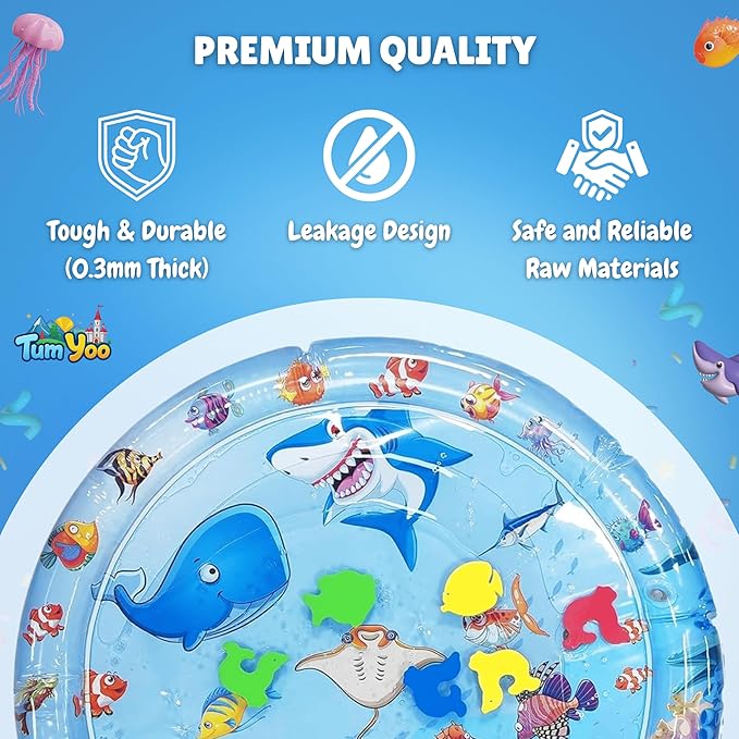LiveGreater AquaBloom | Baby Water Play Mat for Tummy Time & Early Development