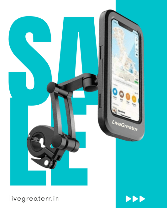 LiveGreater Roadgrip - Waterproof Bike Phone Mount with 360° Screen Rotation