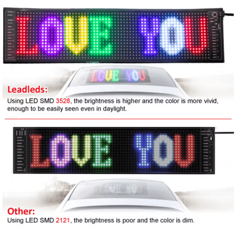 LumiFlex™ Car LED Matrix Panel – The Ultimate Customizable LED Display!