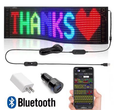 LumiFlex™ Car LED Matrix Panel – The Ultimate Customizable LED Display!