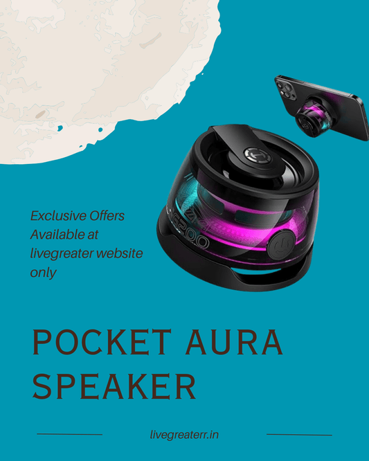 LiveGreater | SoundGem™ Pocket Aura Speaker | Mini Magnetic Bluetooth Speaker